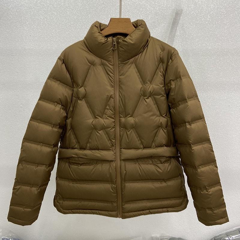 Womens Lightweight Puffer Jacket Short Loose Fit Stand Collar Warm Down Coat Winter
