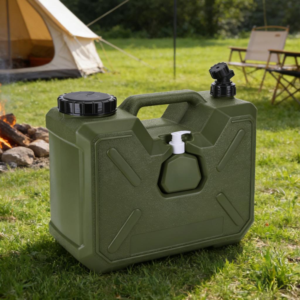 10L/12L/15L/18L/20L Emergency Water Storage Tank W/ Spigot & Hand Sanitizer Bottle Water Jug for Hiking Picnic Vehicle Outdoor