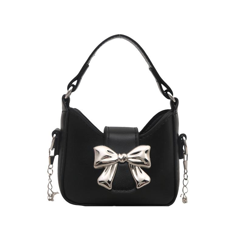 Korean Version Bow Children's Handbag] Autumn New Children's Shoulder Messenger Bag Girl Style Chain Mini Bag