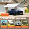 10 x 20 ft Carport Replacement Canopy Cover, Garage Top Tent Shelter Tarp Heavy-Duty Waterproof & UV Protected, Easy Installation with 40 Ball