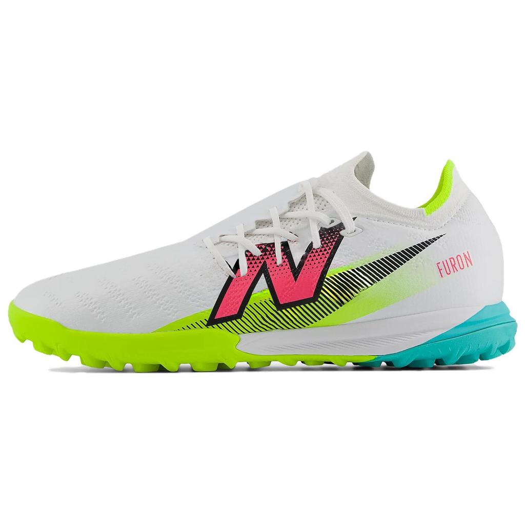 New Balance Furon Pro V7+ Lightweight Simple TF (Rubber Studs) Shock Absorbing Durable Soccer Shoes Men Soccer Shoes White Red Green SF1TH75