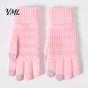 Outdoor Work Gloves for Winter Knitted Touchscreen Men Women, Warm Thermal Gloves, Thickened Stretchy Soft Knit Accessories Plush Lining Mittens Cold