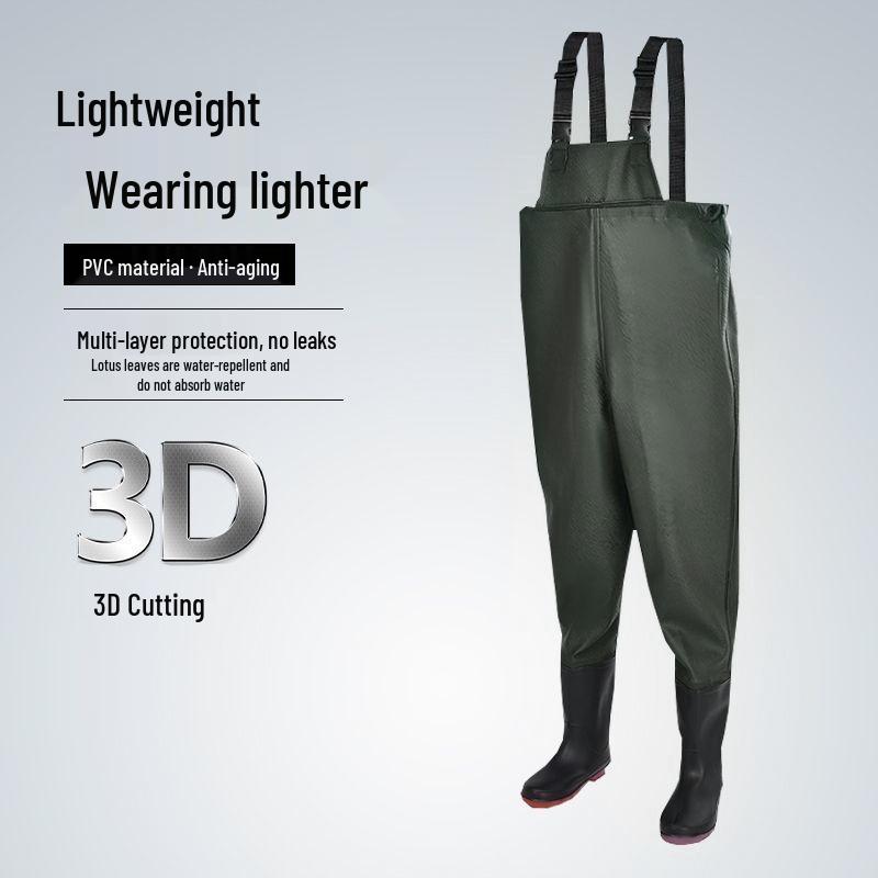 Waterproof Fishing Waders with Boots - Half & Full-Body Rain Pants