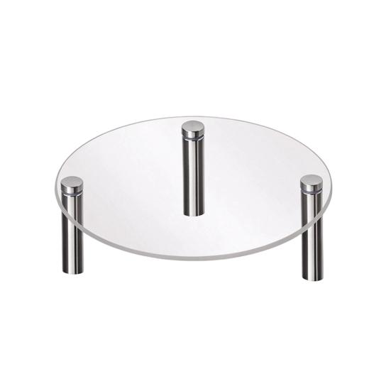 Modern Tabletop Show Case Acrylic Cake Stand, Multi-Tier Food Display Clear Cupcake Holder, Sturdy Handcrafted Item Shelf Adjustable Metal Support for