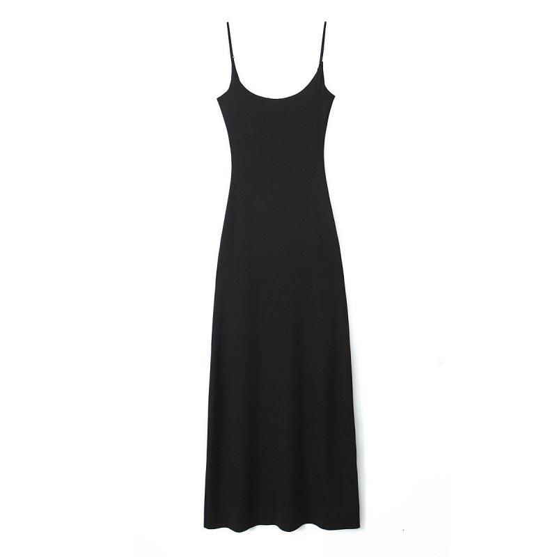 

European & American Style Slimming Summer Sling Dress for Women - Sexy & Simple Fashion Small чорний