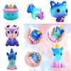 Unicorn Squishy Toy Slow Rising Stress Relief Pu Material White/silver Horn