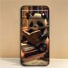 Cartoon Anime Panda Cute Phone Case For Google Pixel 10 9a 9 8A 8 7 7A 6 6A Pro XL 2024 5G Black Soft TPU Silicone