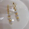 Natural Freshwater Pearl Earrings, Wild Keshi Broken Silver Stacked Earrings, Baroque Special-shaped Stud Earrings, French Silver Needles.