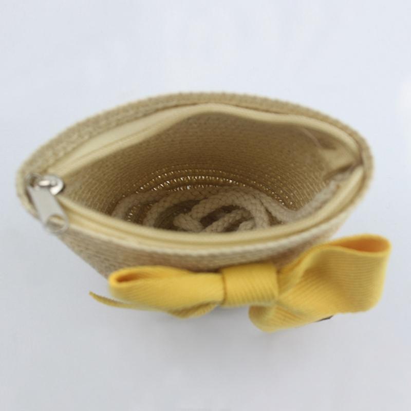 Strohhut & Schultertaschen-Set für Kinder Mädchen Breitkrempiger Sonnenhut Atmungsaktiver Strohhut Outdoor Strand Kopfbedeckung Schleifentasche