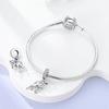Charms Fit ForNew Original Bransoletka 100% 925 Srebro Sterlingowe Słoń Mama I Dziecko Tyrannosaurus Animal Charms Biżuteria DIY