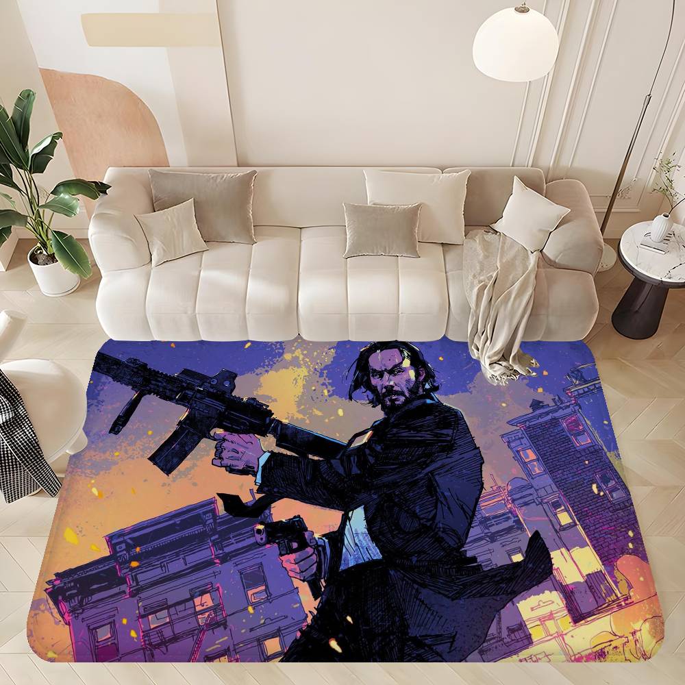 Movie John Wick Bathroom Mat Kids Room Bedroom Decoration Balcony Anti-Slip Doormat Living Room Welcome Rug