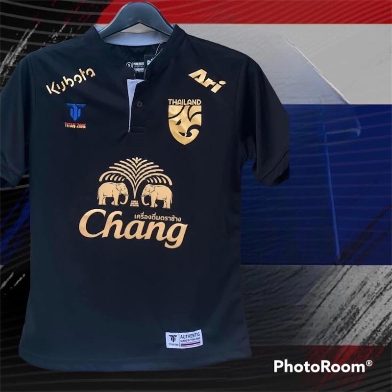 THAJSKO Fotbalový národní trénink JERSEY CHEER Tisk Rychle schnoucí košile Polo Polyester Krátký rukáv Uniforma Logo Elephant Sport Outdoor