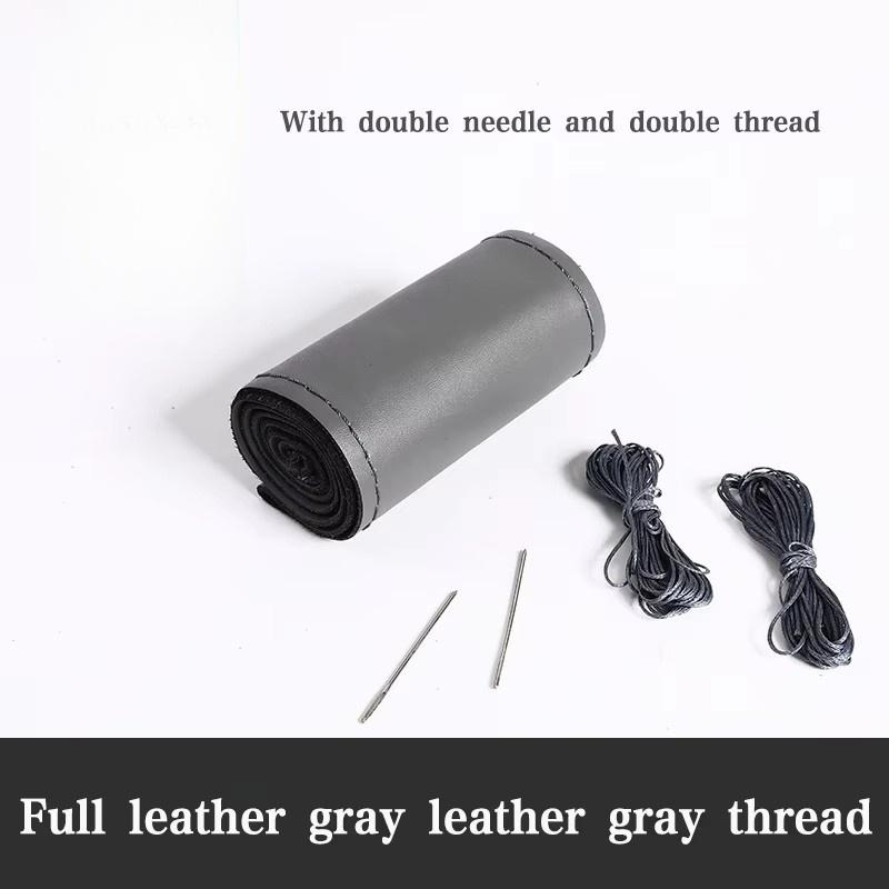Car Hand-sewn Steering Wheel Cover For All Seasons Universal Microfiber Leather Wear-resistant Cars Accessories