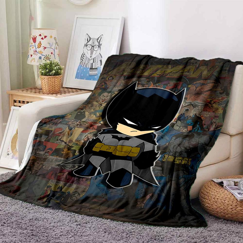 

1 шт. Фланелевое одеяло Бэтмен - Легкое, мягкое, теплое, для всех сезонов, с HD-печатью, для дивана, кровати, путешествий, кемпинга 172 130cmx150cm