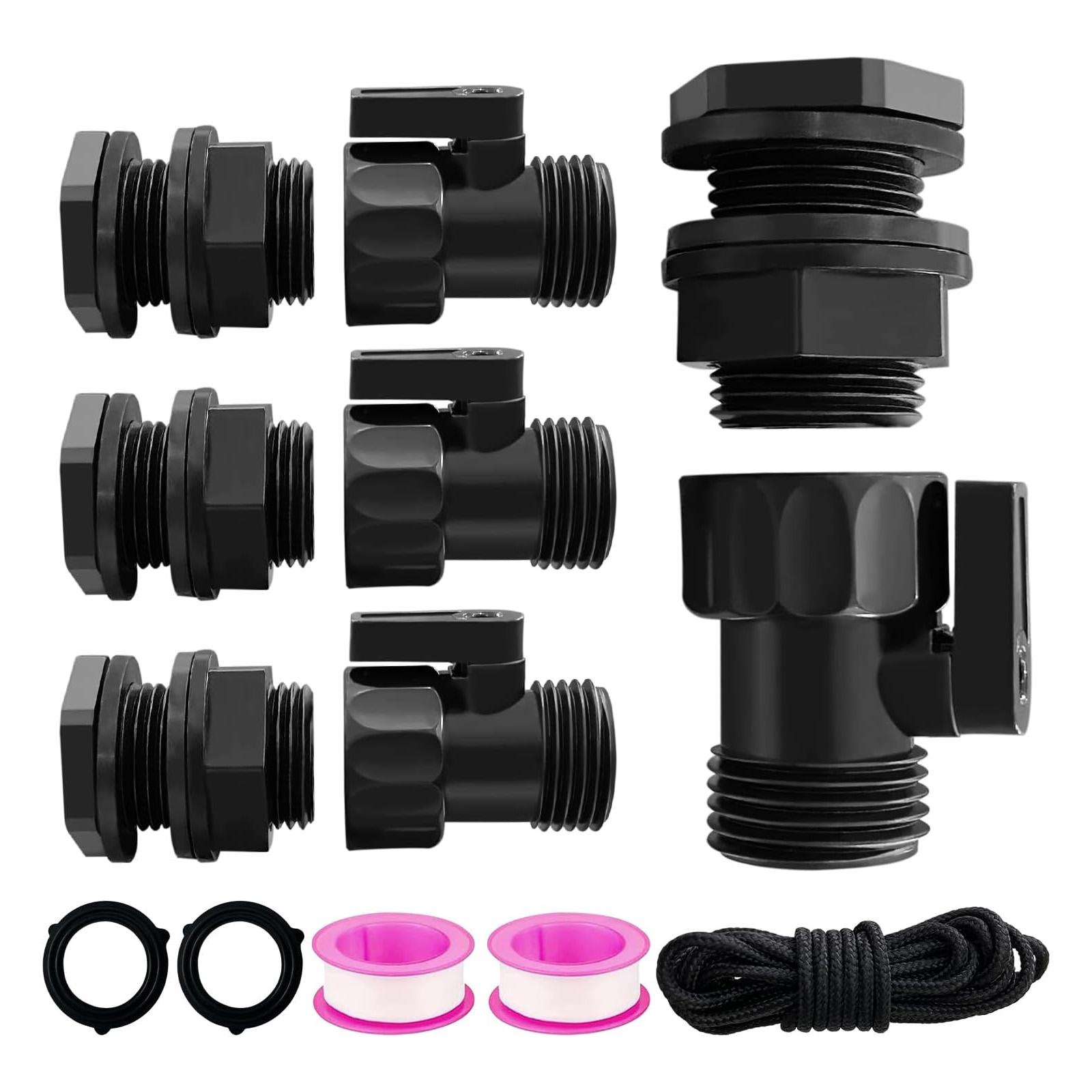 

Leakproof Garden Hose Shut Off Valves Splitter Set 3/4Inch Threaded Connectors Coupling Plastic Garden Irrigation Valves 1