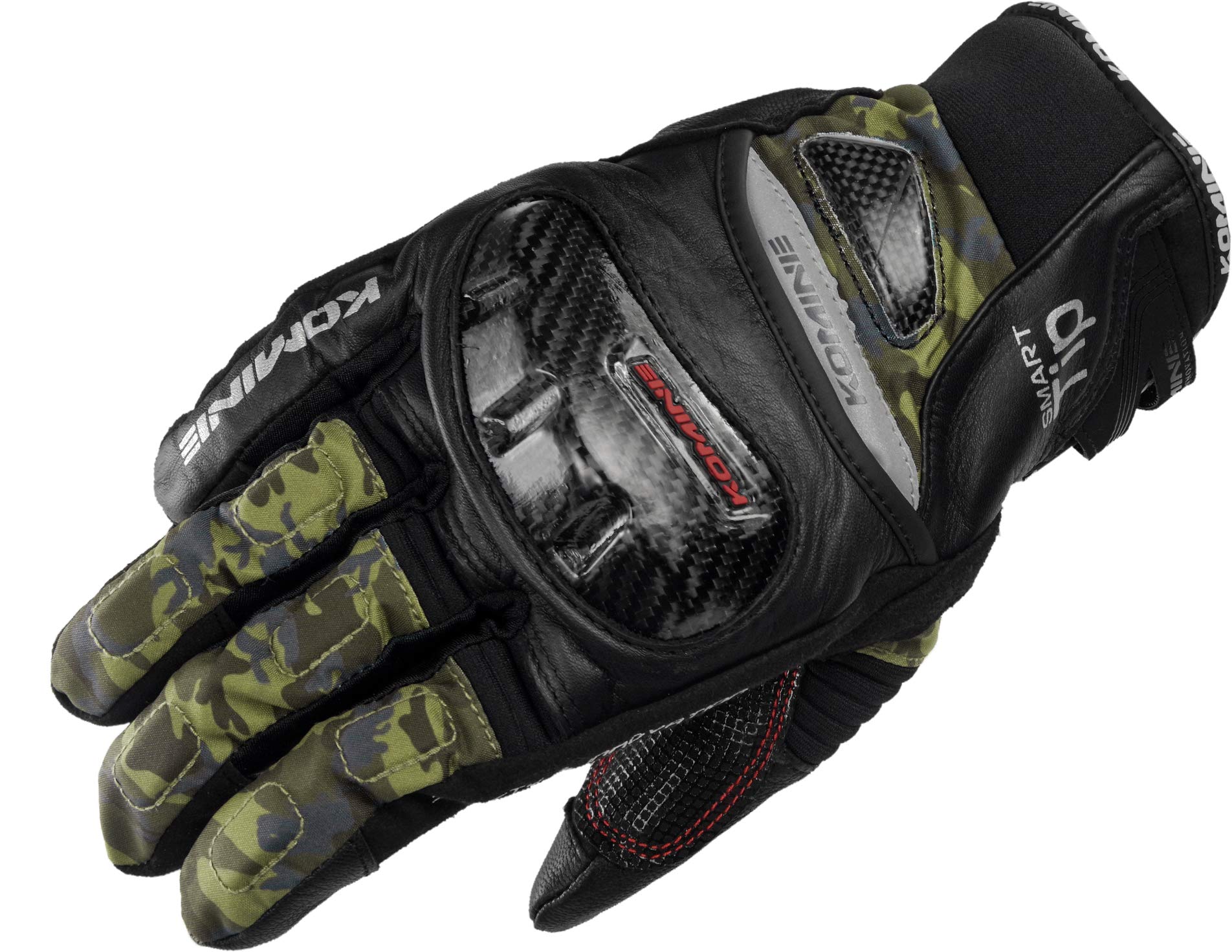 

KOMINE Мотоциклетные зимние перчатки Carbon Protect XL, водонепроницаемые и защитные, из эластичного материала с карбоновыми вставками, черно-камуфляжные (GK-819), Холодная погода