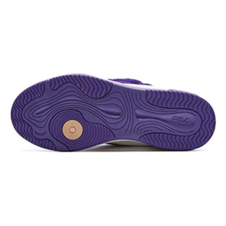Fila Mix Shell Shoes Warm Non-Slip Shock Absorbing Wear-Resistant Low-Top Skate Shoes Men Sneaker Purple F12M244205FWW