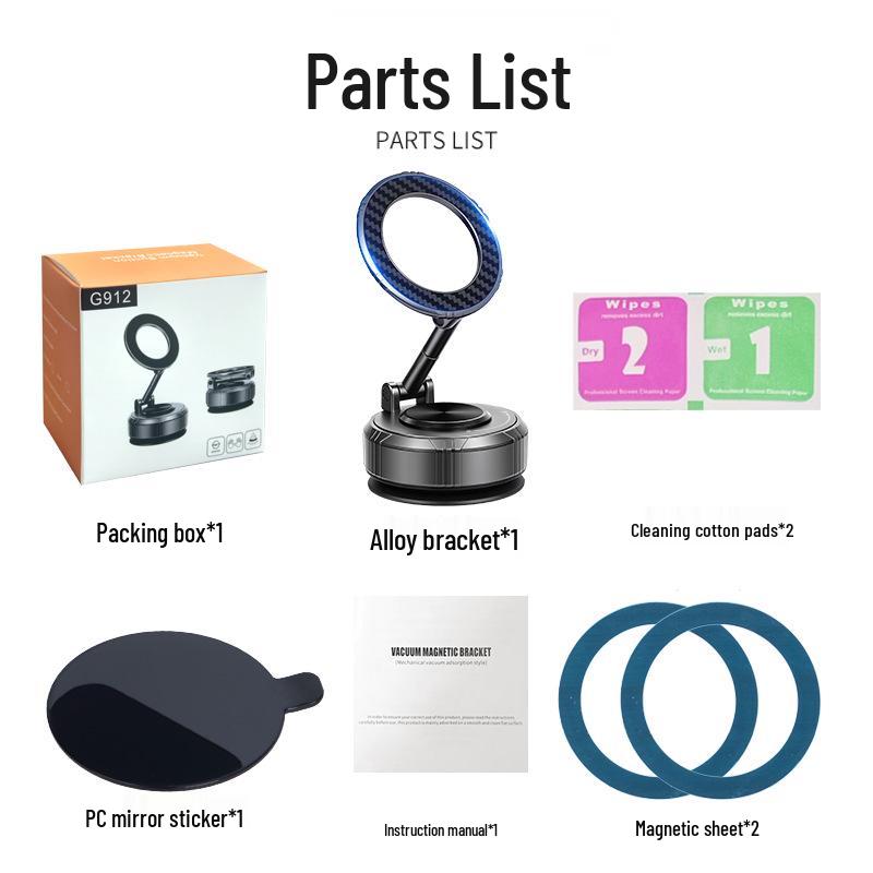 Magnetic Car Dashboard Phone Holder with Suction Cup