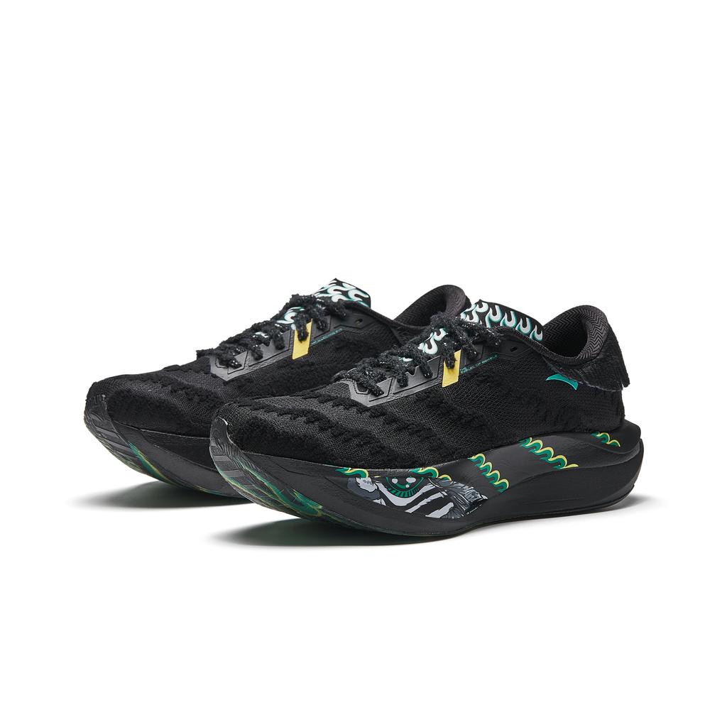 Anta C202 7.0 Cushioning, Wear Resistant Low Top Carbon Plate Casual Running Shoes Men's Basic Black 112545563R-1