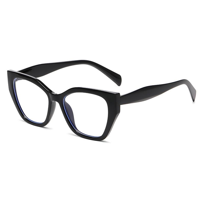 555 New Cat Eye Internet Celebrity With Anti-Blue Glasses 2024 Personalized Frame Sweet Cool Fashion Commuter Flat Mirror