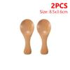 4/1PCS Mini Wooden Spoon Short Handle Kitchen Wood Spoons Spice Condiment Sugar Coffee Honey Scoops Small Teaspoon Tableware