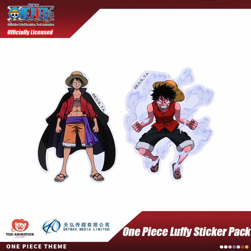 8-Pack Officially Licensed One Piece Luffy Sticker Pack – Creative Decorative Stickers for Journals and Perfect as Gifts.