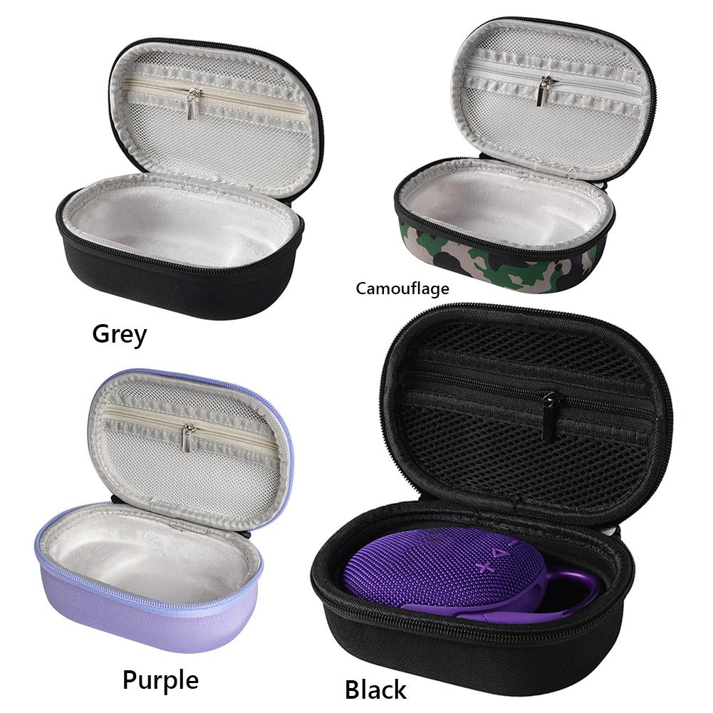 EVA Hard Case Shockproof Hard Travel Case Splashproof Travel Carrying Bag with Mesh Pocket for JBL Clip 5 Speaker & Accessories