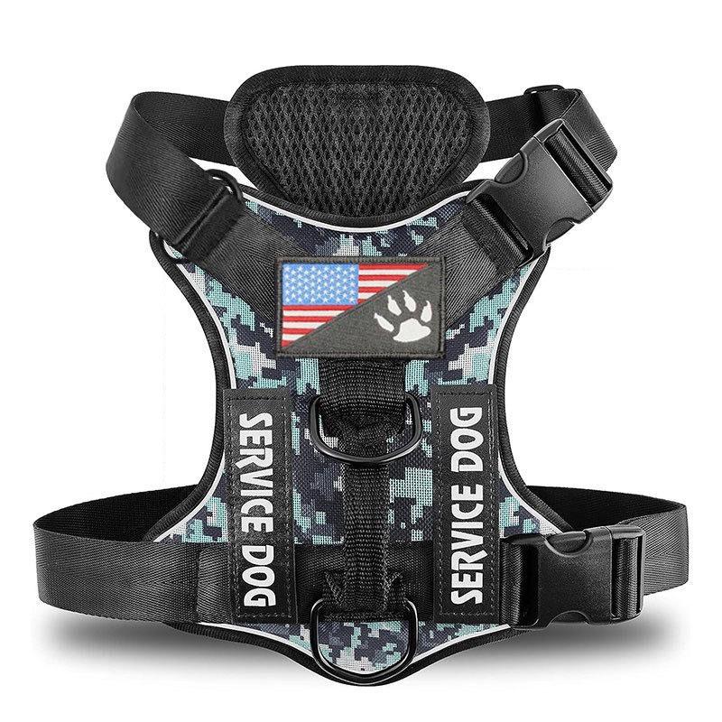 Reflective Tactical Harness for Large Dogs - Explosion-Proof & Adjustable, No-Choke Design