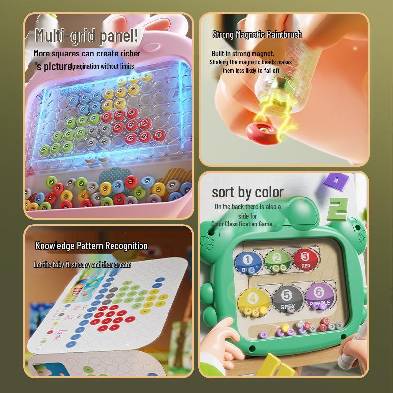 Magnetic Ball Maze Toy: Rabbit & Crab Drawing Board for Kids – Educational and Concentration Training