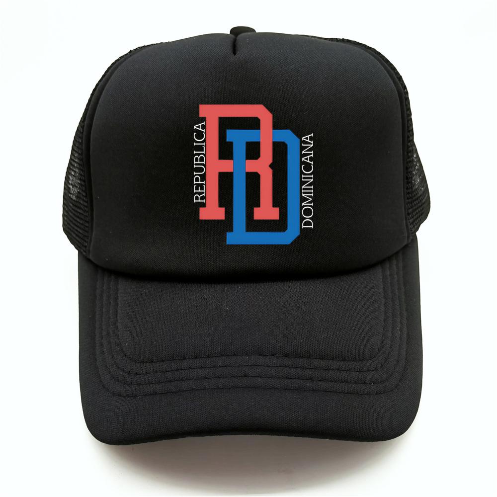 Dominikanische Republik RD Flagge Stolz Dominikanische Trucker-Kappe Sommer Netz Baseballkappe FeUnisex Unisex Retro Papa Geschenk Kappen