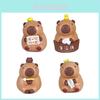 Süßes Cartoon-Bade-Capybara Mini-Modell-Schmuckset Für Süße Spielzeugfans