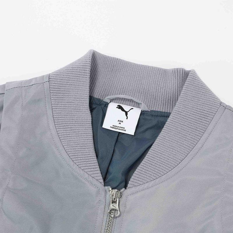 Puma Μπουφάν Μονόχρωμο με Φερμουάρ Μακρυμάνικο Γυναικεία μπουφάν Γκρι 633245-89