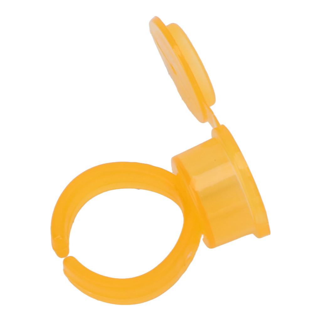 50Pcs Microblading Pigment Ring Cups with Cover for Tattoo Ink Semi Permanent Makeup Eyebrow Glue