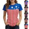Women's Short-sleeved Top, Casual Slim Fit Women's Round Neck Short-sleeved Printed Shirt