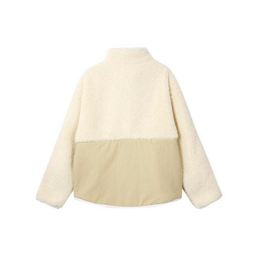 adidas Originals Classic Trefoil Stehkragen Fleecejacke mit Kängurutasche Unisex Jacken Off-White HY1378