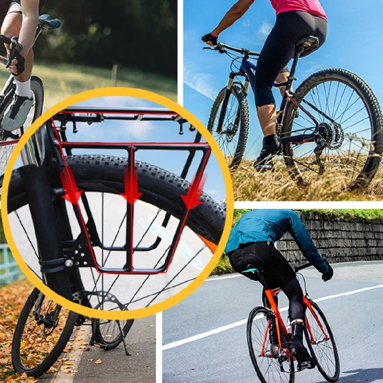 Quickly Release Luggage Shelf Bicycles Front Fork Rack Front Cargo Carriers for Various Challenging Terrains