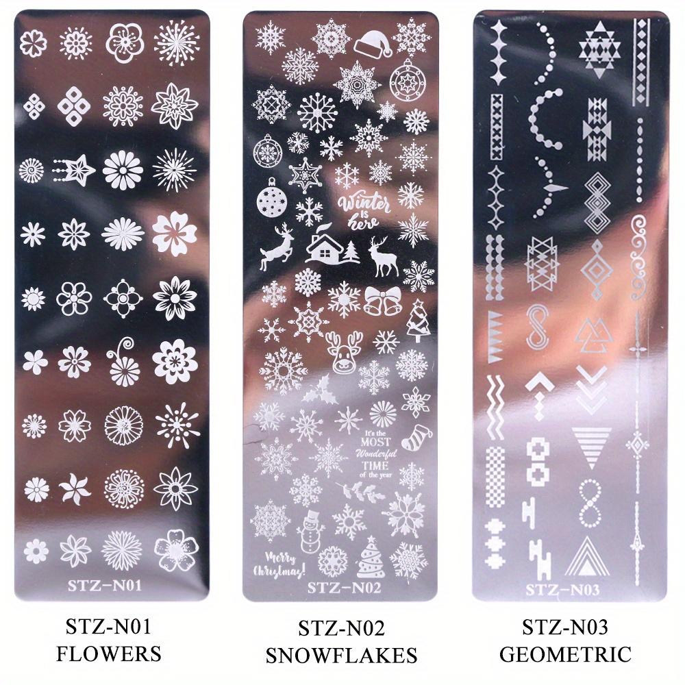 Retro Flower Butterfly Nail Art Templates Stamping Plate Snowflake Animal Lace Stamp Templates Plate Nail Art Decor Tools