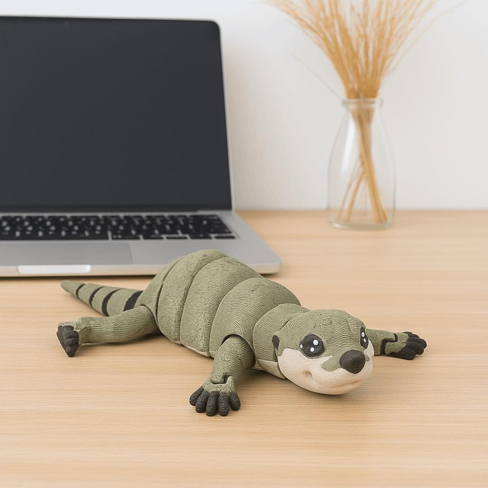 Cute Style PLA Otter Model Toy Multi-jointed Mini Otter Doll 3D Printed Otter Creative Display