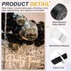 PATIKIL 5x5mm Mirror Mosaic 3600 Pieces Square Mini Glass Mosaic Disco Tile Stickers for DIY Disco and Party Black Self-Adhesive Tiles, Crafts, Balls,