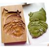 Wooden Biscuit Mold Portable Kitchen Wooden Gingerbread Cookie Molds Wood Color Rose Pine Cones Flowers Mould Baking Cake Tools