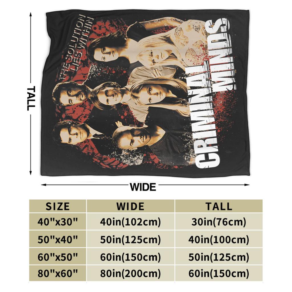 Criminal Minds Solution Lies Within Fleece Throw Blanket TV Show Blankets for Sofa Bedspread Super Warm Outdoor Multifunction