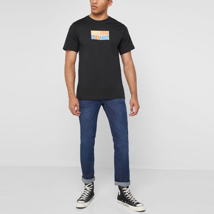Converse Reverse Box Tee Asia Sizing 'Black' Men's 10008541-A05