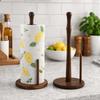 Freestanding Wooden Paper Towel Holder Stable Space Saving Disposable Paper Holder Anti-Skid Roll Paper Holder Restaurant
