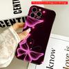 2DFlat Glowing Pink Butterflies with Sparkle Stars Design All Inclusive Film Hard iPhone Case, Compatible with iPhone 18 Pro Max 17 16 15 14 13 12 11