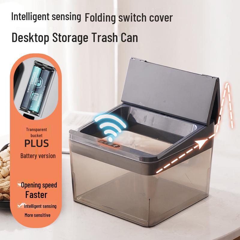 Smart Induction Desktop Trash & Storage Bin