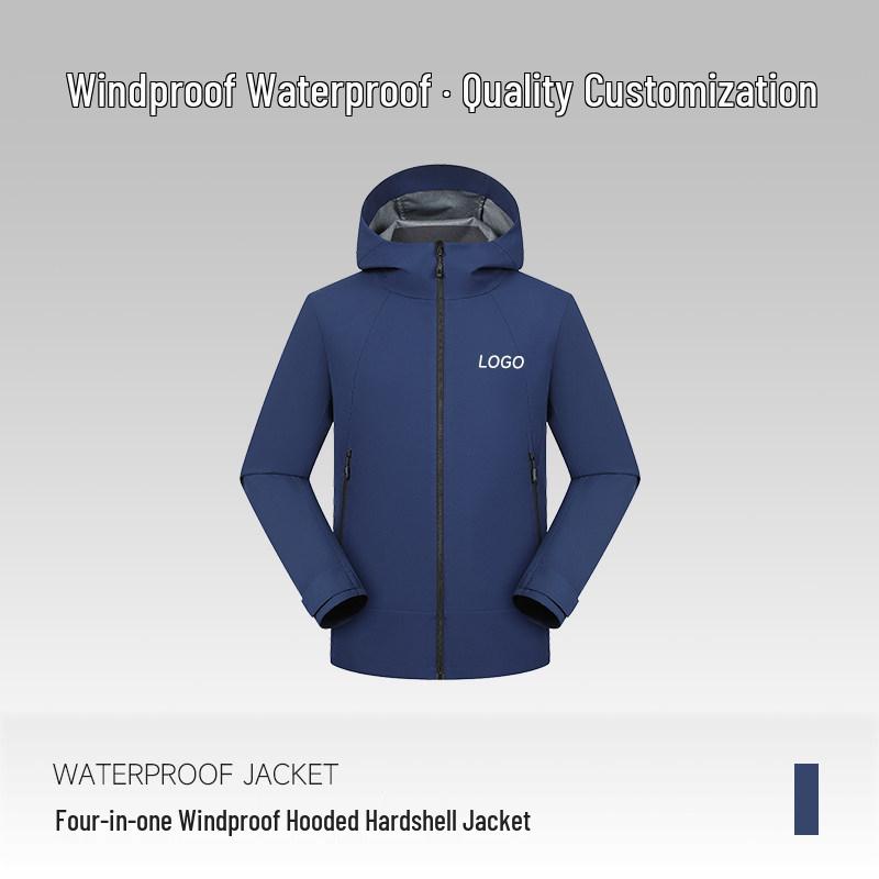 BMW Waterproof Workwear Jacket with Custom Logo for Employees - Stand-up Collar, Autumn/Winter Season