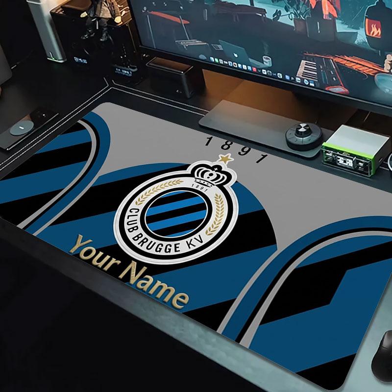 Club Brugge KV Custom Name Large Size Mouse Pad Large Gaming Table Cushion Non-slip Laptop Tablet Big Mousepad XXL Mat Mini PC Playmat With Lock Edge