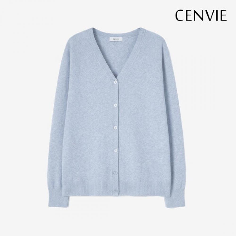 Senbi Women Holgarment V Neck Knit Cardigan Signature