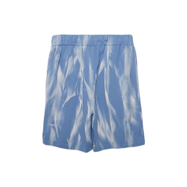 New Era Tie-Dye Logo Embroidered Sports Straight Leg Shorts Unisex shorts Blue 13350883