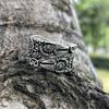 Norse Viking Odins Raven Ring Adjustable Triskele Symbol Punk Jewelry Scandinavian Mythology Triskelion